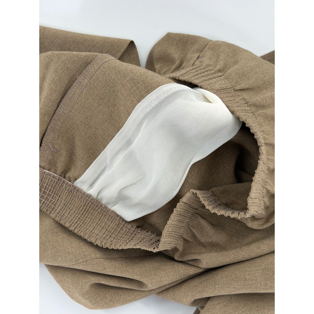 Alison Daley Womens Elastic Waist Straight Leg Pants Tan Brown Size 16 - Picture 9 of 9